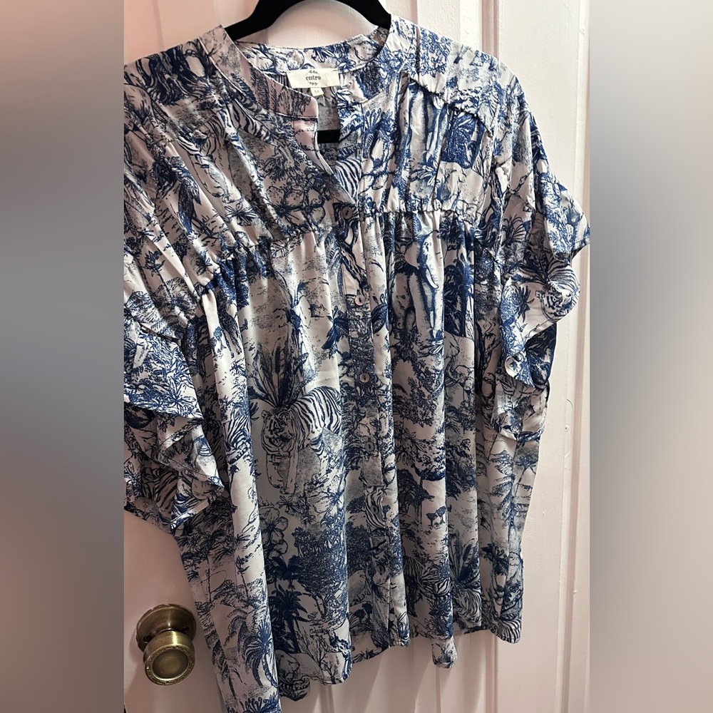 Entro safari toile blouse